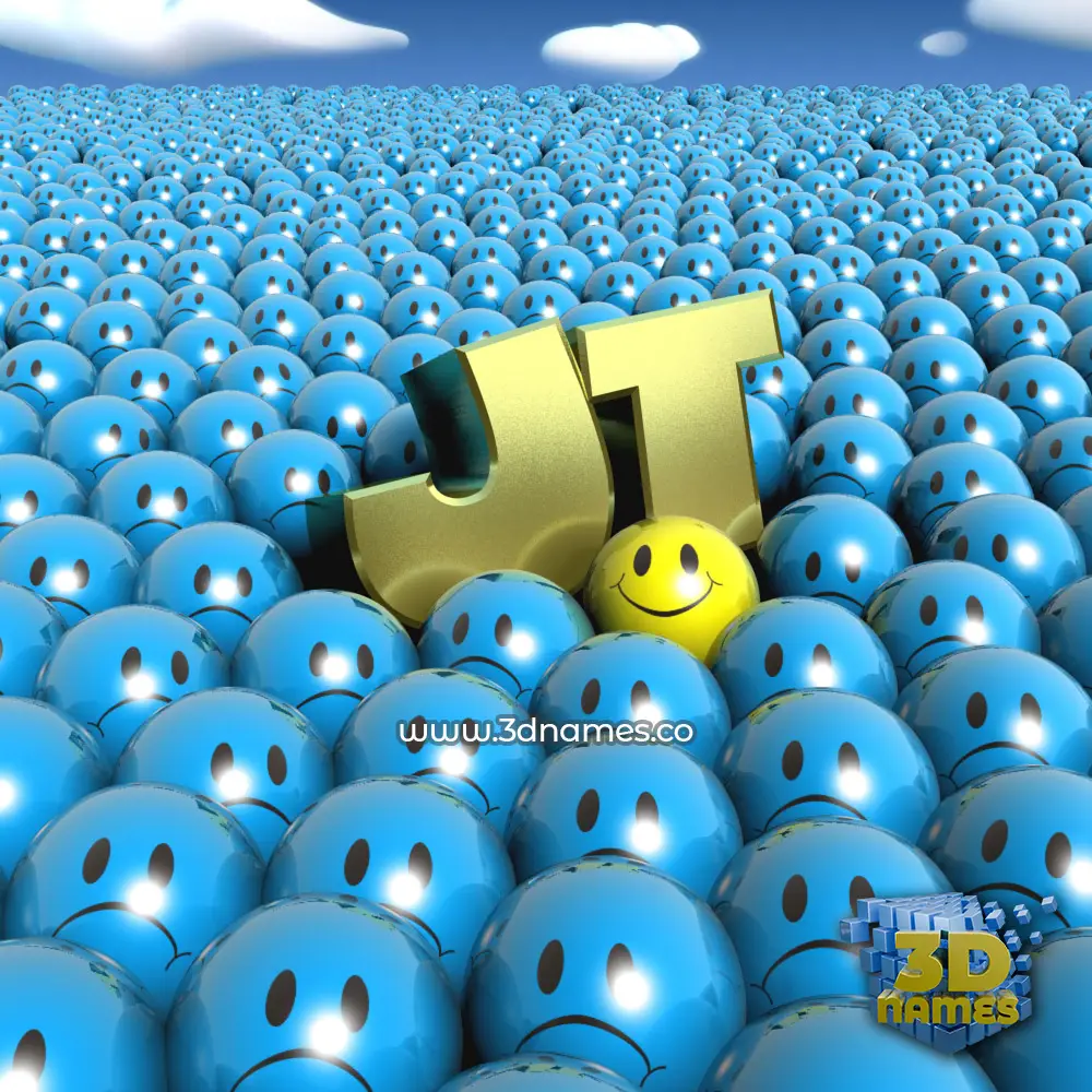 jt in Special Smileys style - 3D name wallpaper