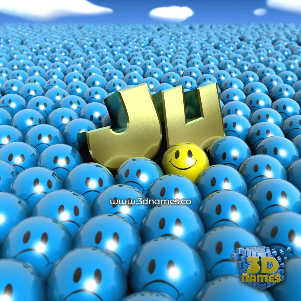 ju in Special Smileys style - 3D name wallpaper