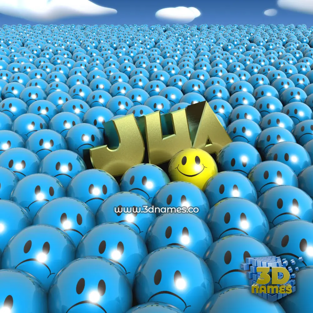 jua in Special Smileys style - 3D name wallpaper