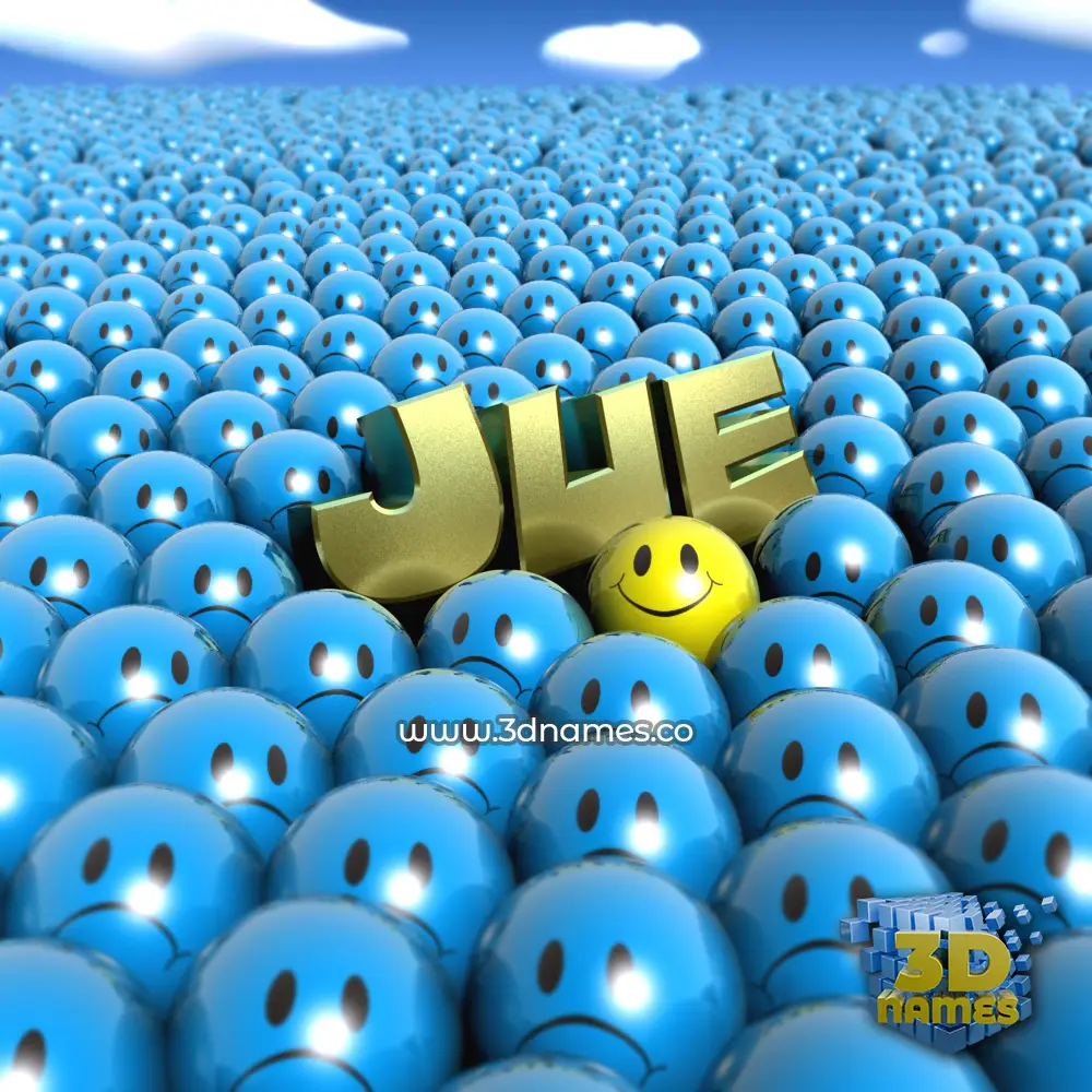 jue in Special Smileys style - 3D name wallpaper