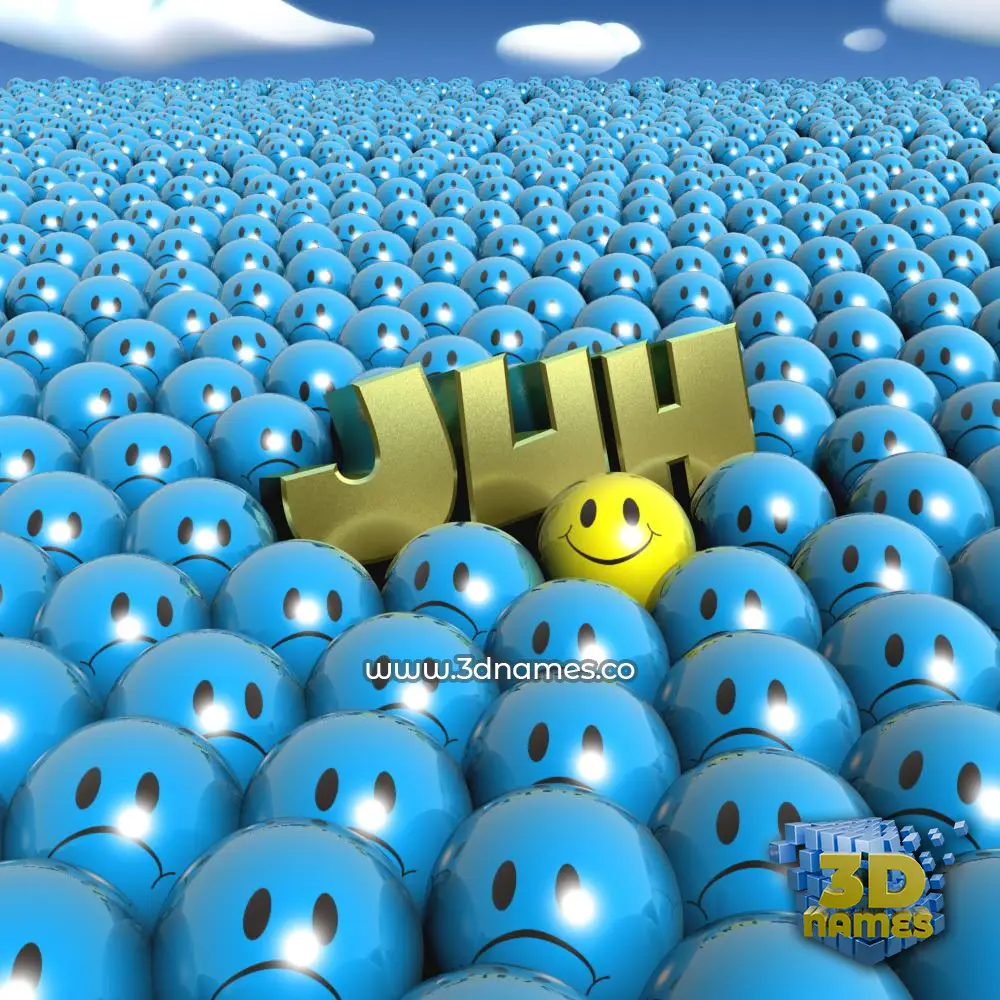 juh in Special Smileys style - 3D name wallpaper