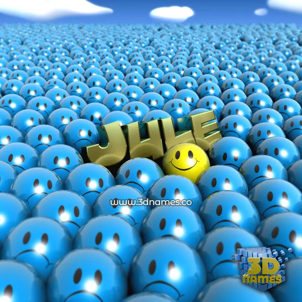 jule in Special Smileys style - 3D name wallpaper