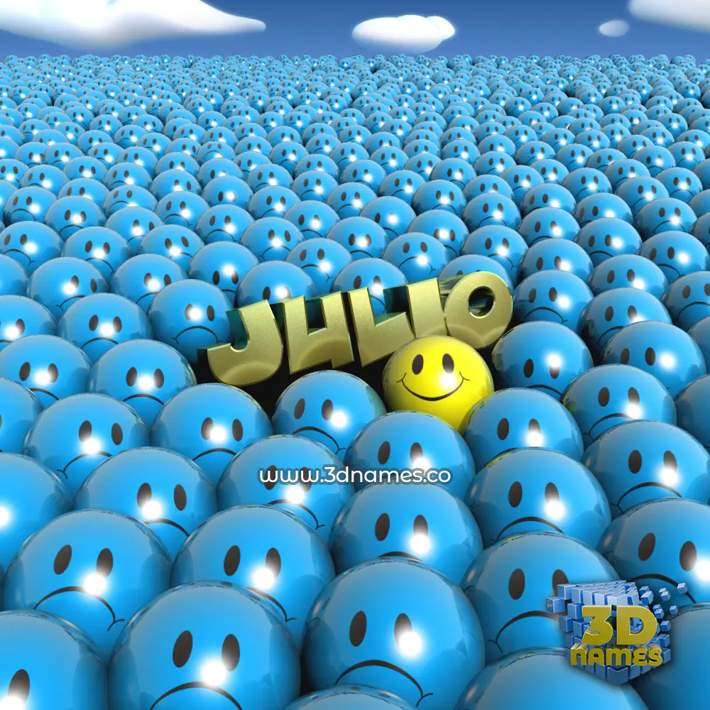 julio in Special Smileys style - 3D name wallpaper