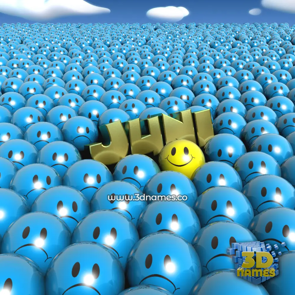 juni in Special Smileys style - 3D name wallpaper