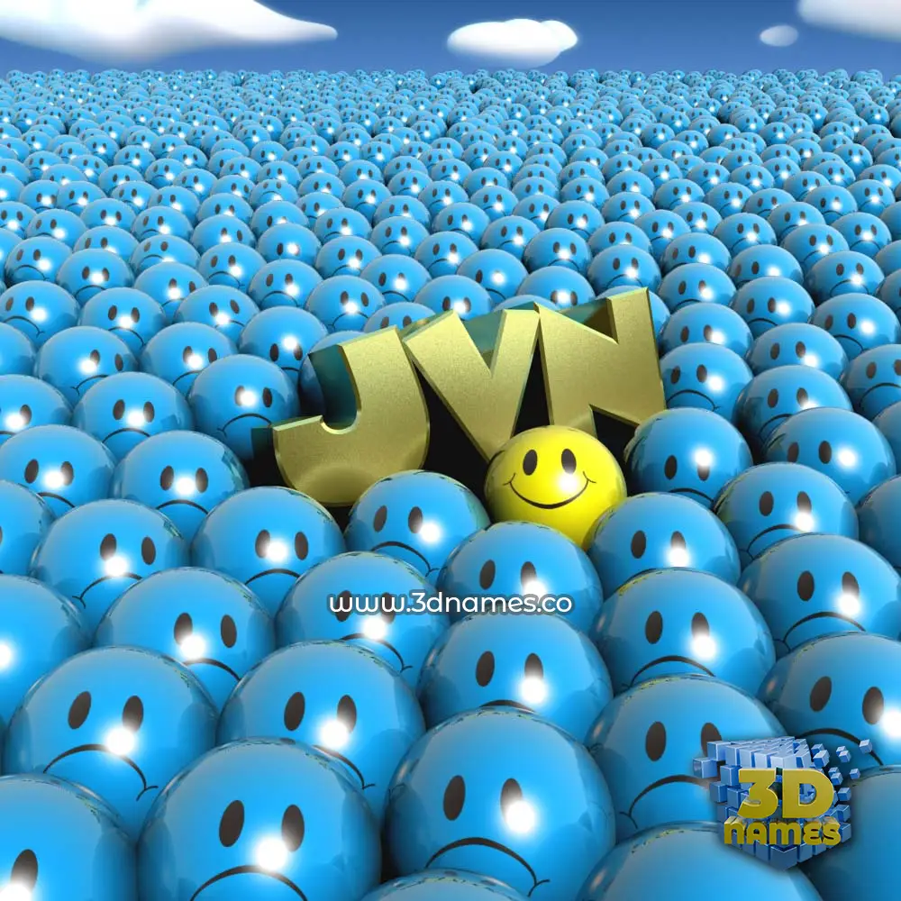 jvn in Special Smileys style - 3D name wallpaper