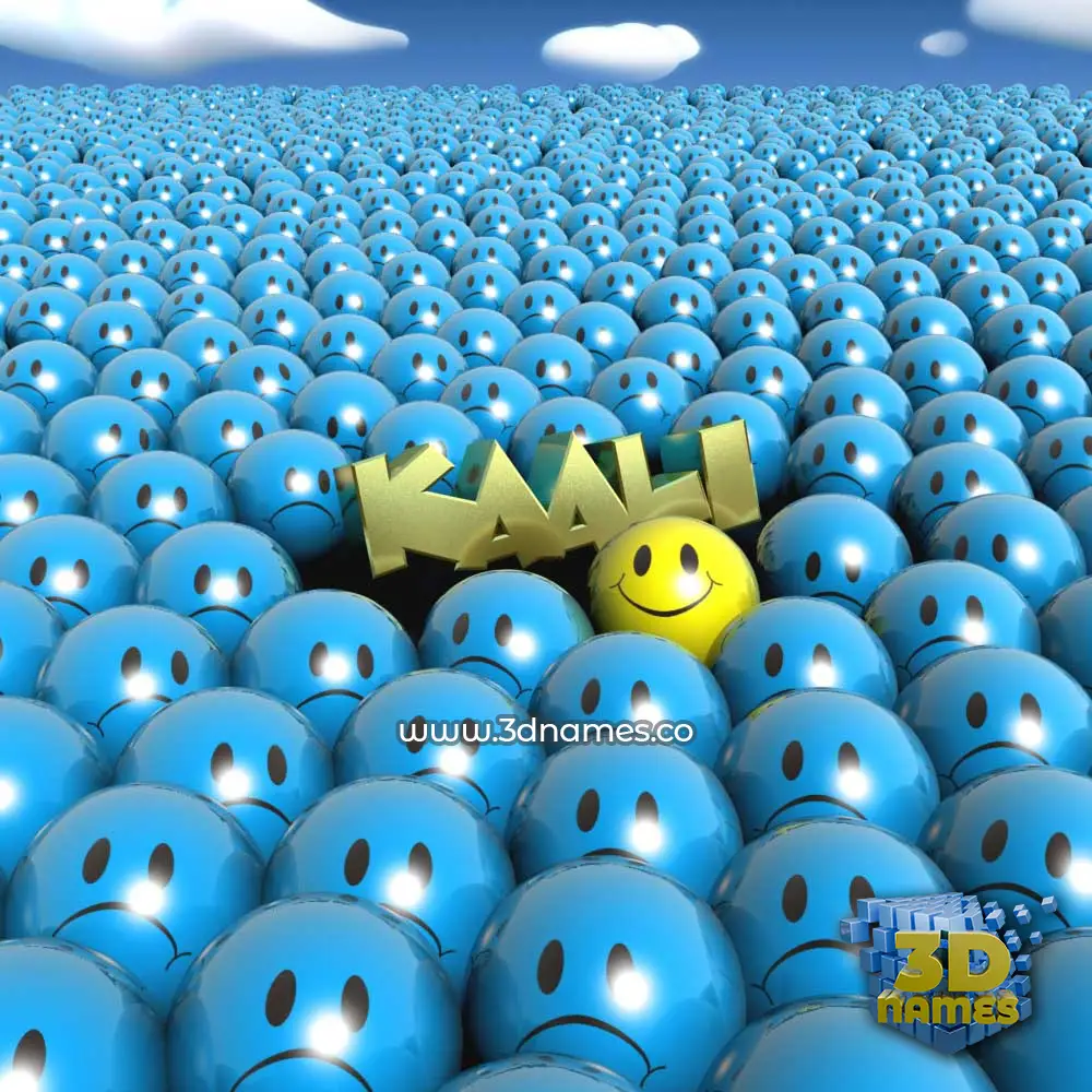 kaali in Special Smileys style - 3D name wallpaper
