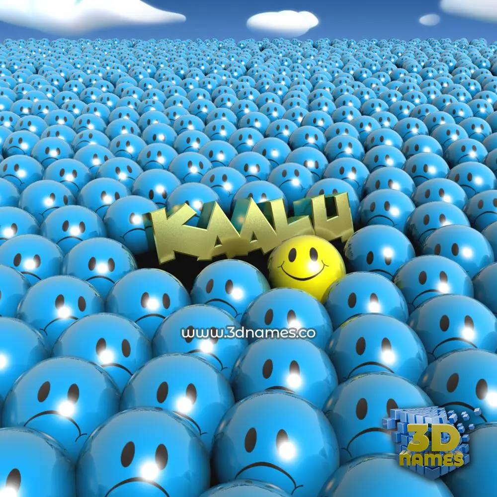 kaalu in Special Smileys style - 3D name wallpaper