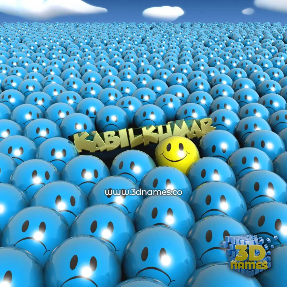 kabilkumar in Special Smileys style - 3D name wallpaper