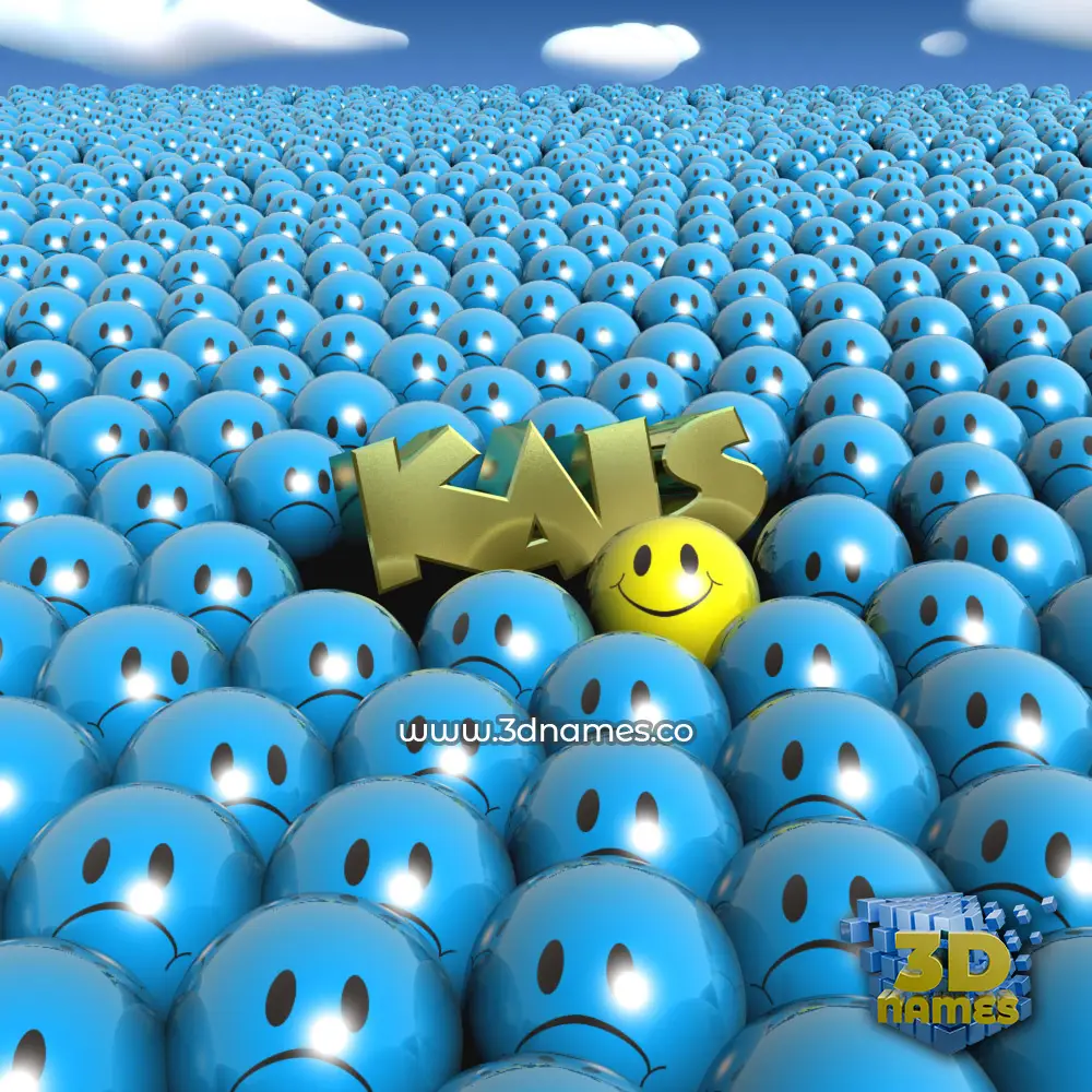 kais in Special Smileys style - 3D name wallpaper