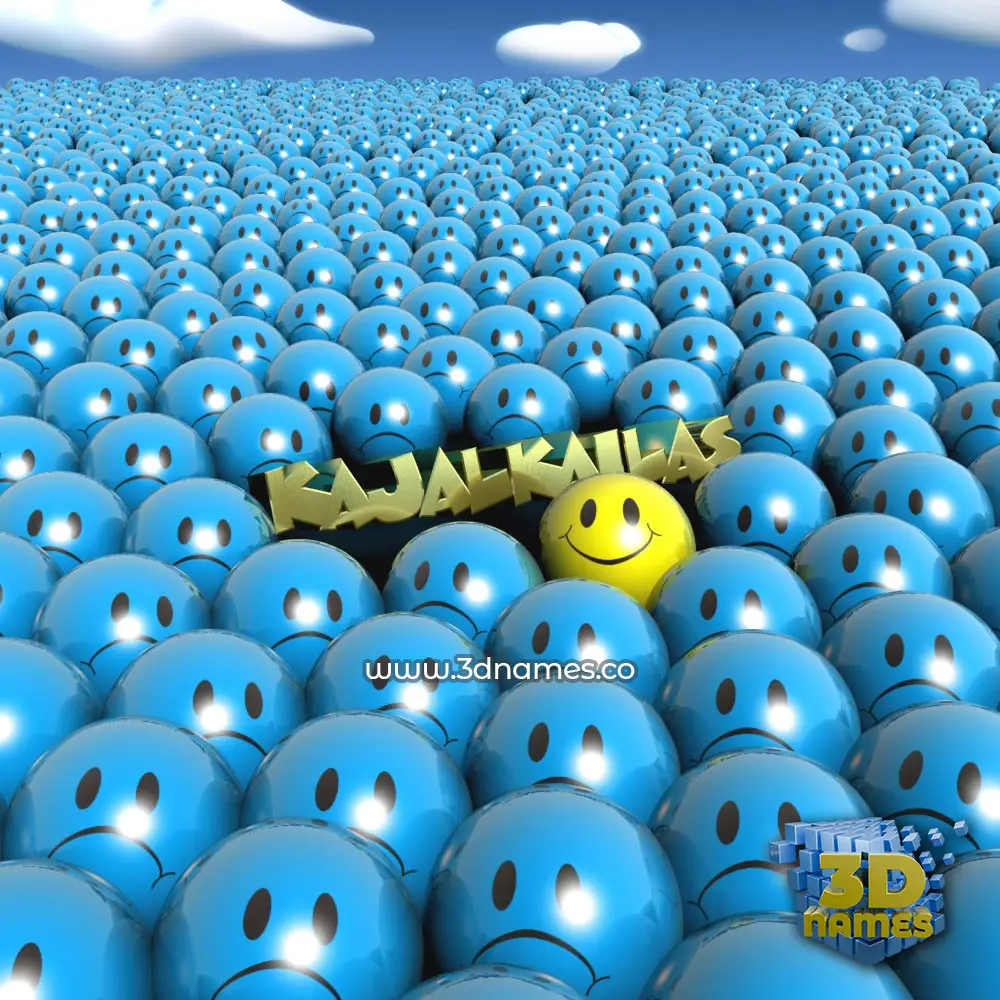 kajalkailas in Special Smileys style - 3D name wallpaper