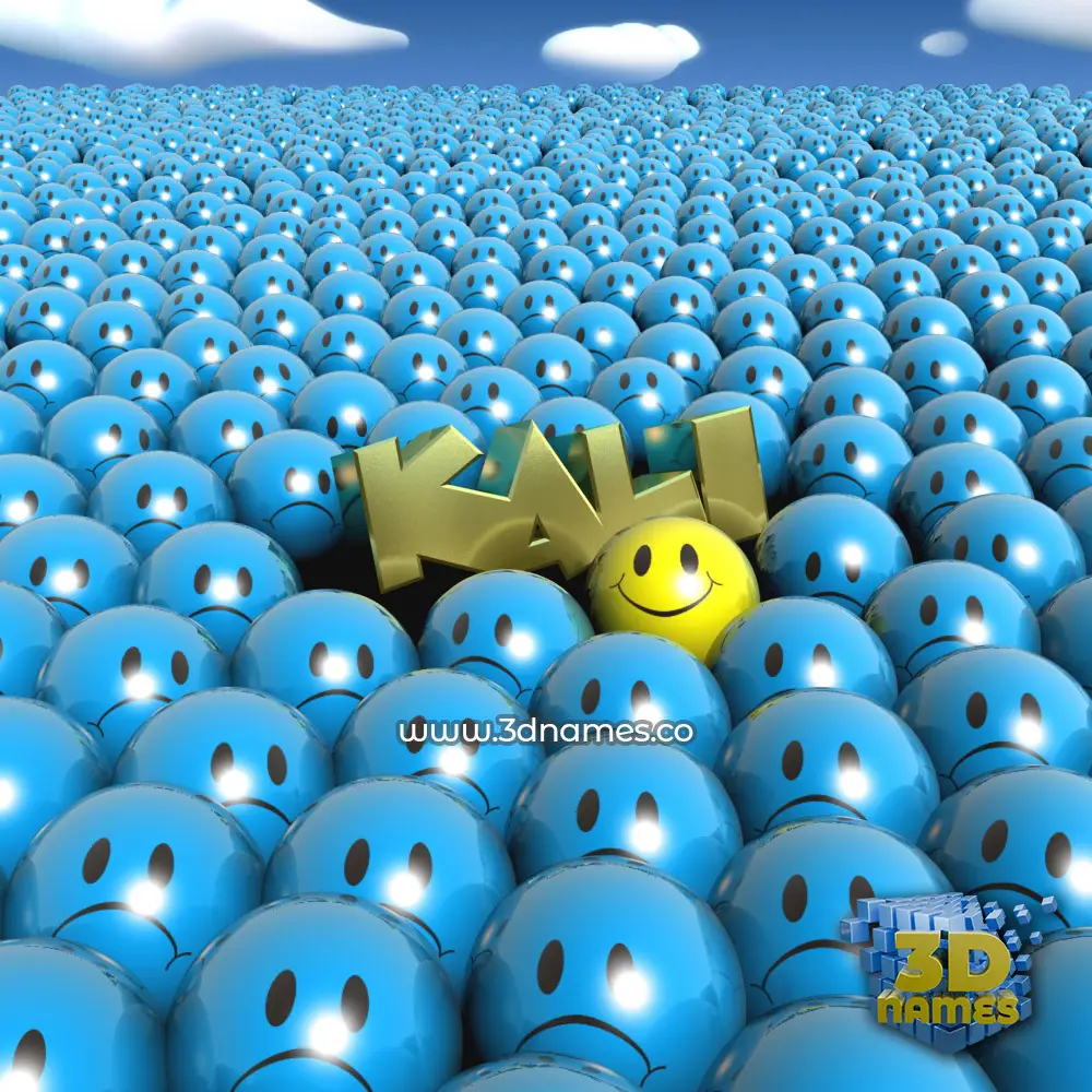 kali in Special Smileys style - 3D name wallpaper
