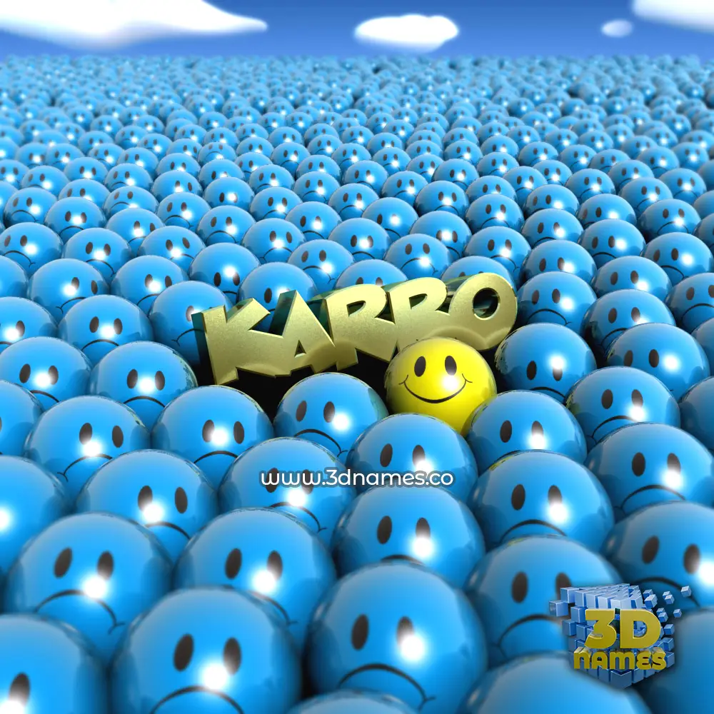 karro in Special Smileys style - 3D name wallpaper