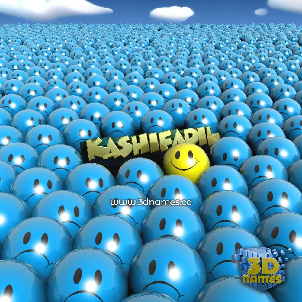 kashifadil in Special Smileys style - 3D name wallpaper