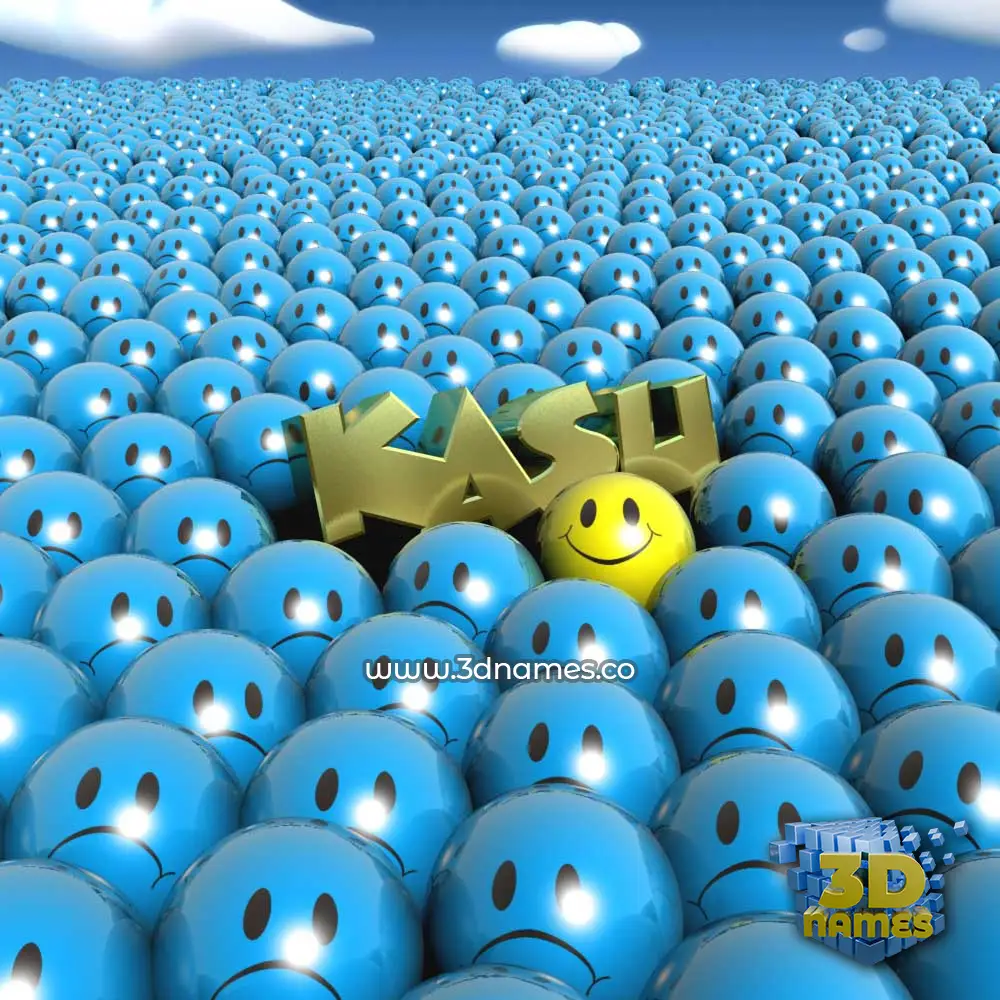 kasu in Special Smileys style - 3D name wallpaper