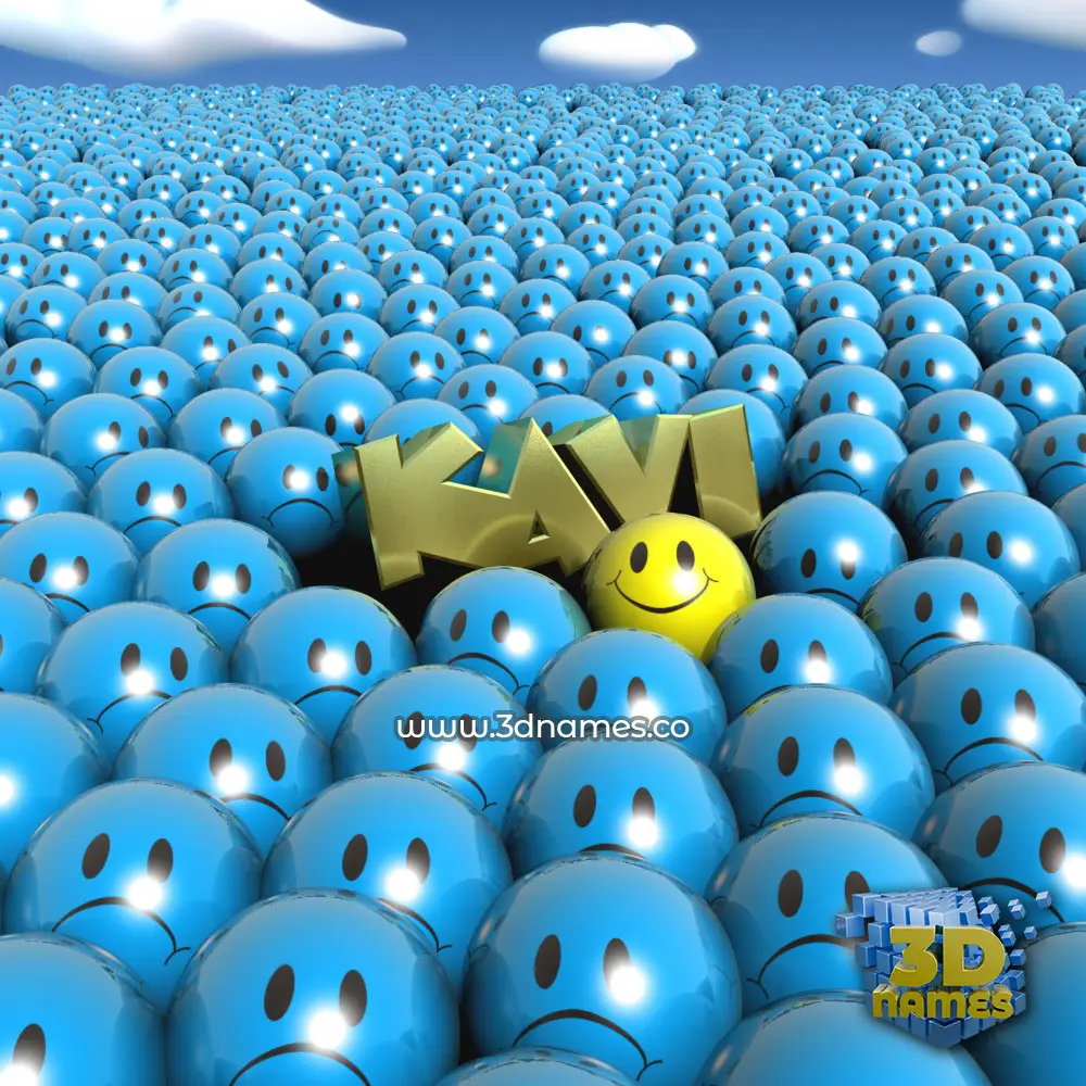 kavi in Special Smileys style - 3D name wallpaper