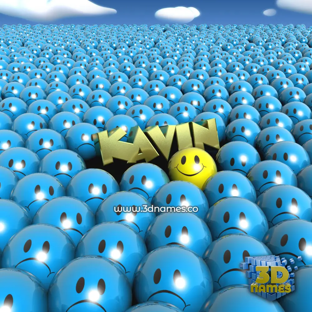 kavin in Special Smileys style - 3D name wallpaper