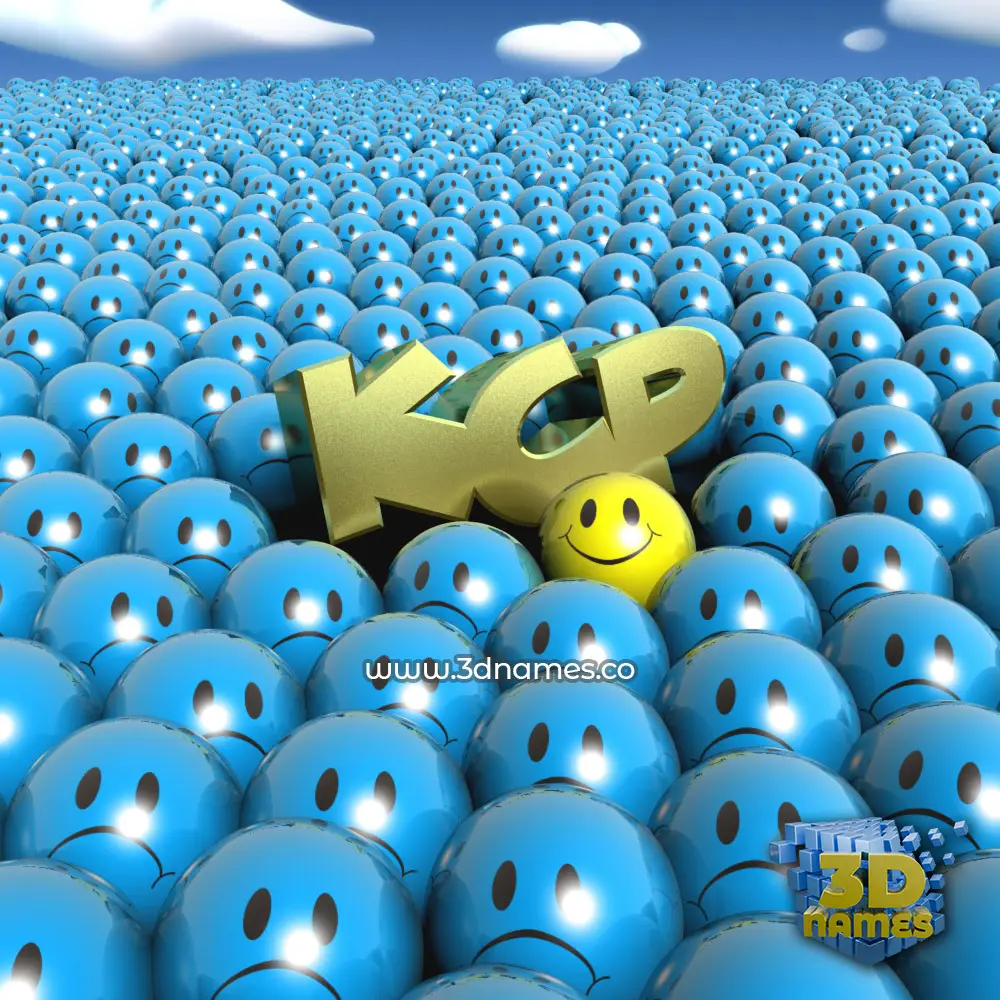 kcp in Special Smileys style - 3D name wallpaper