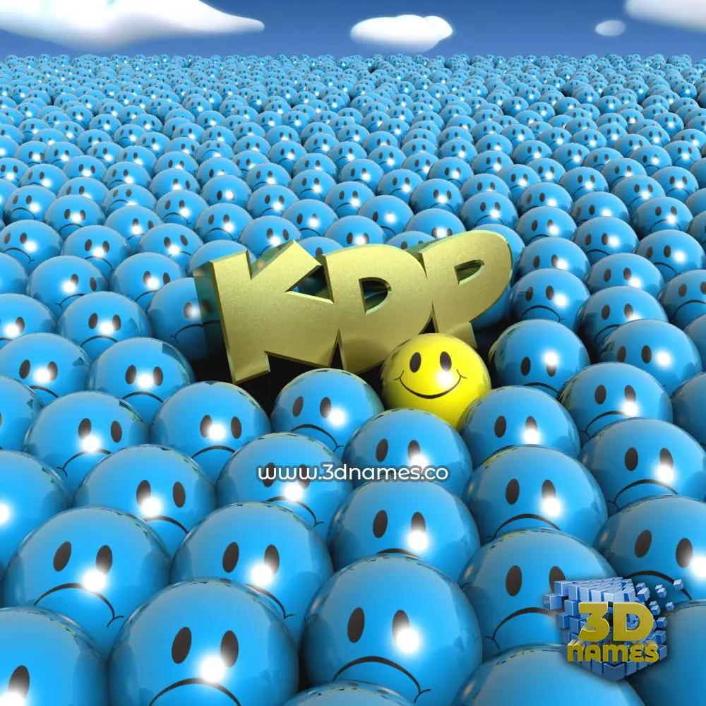 kdp in Special Smileys style - 3D name wallpaper