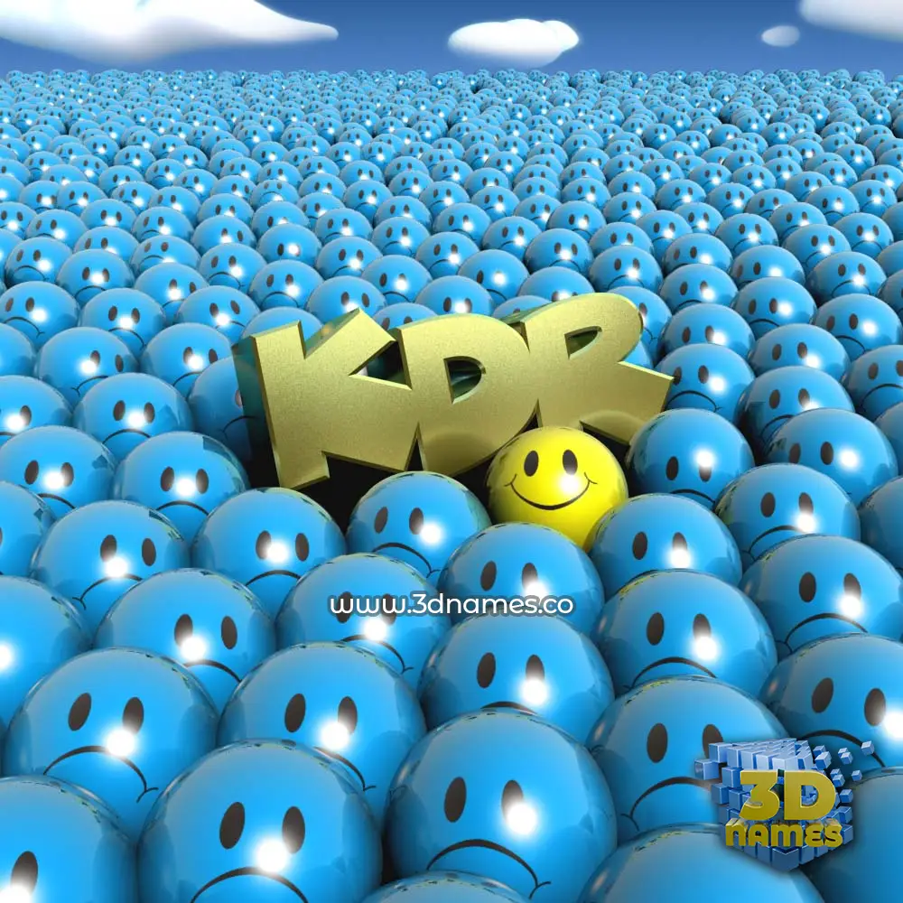 kdr in Special Smileys style - 3D name wallpaper