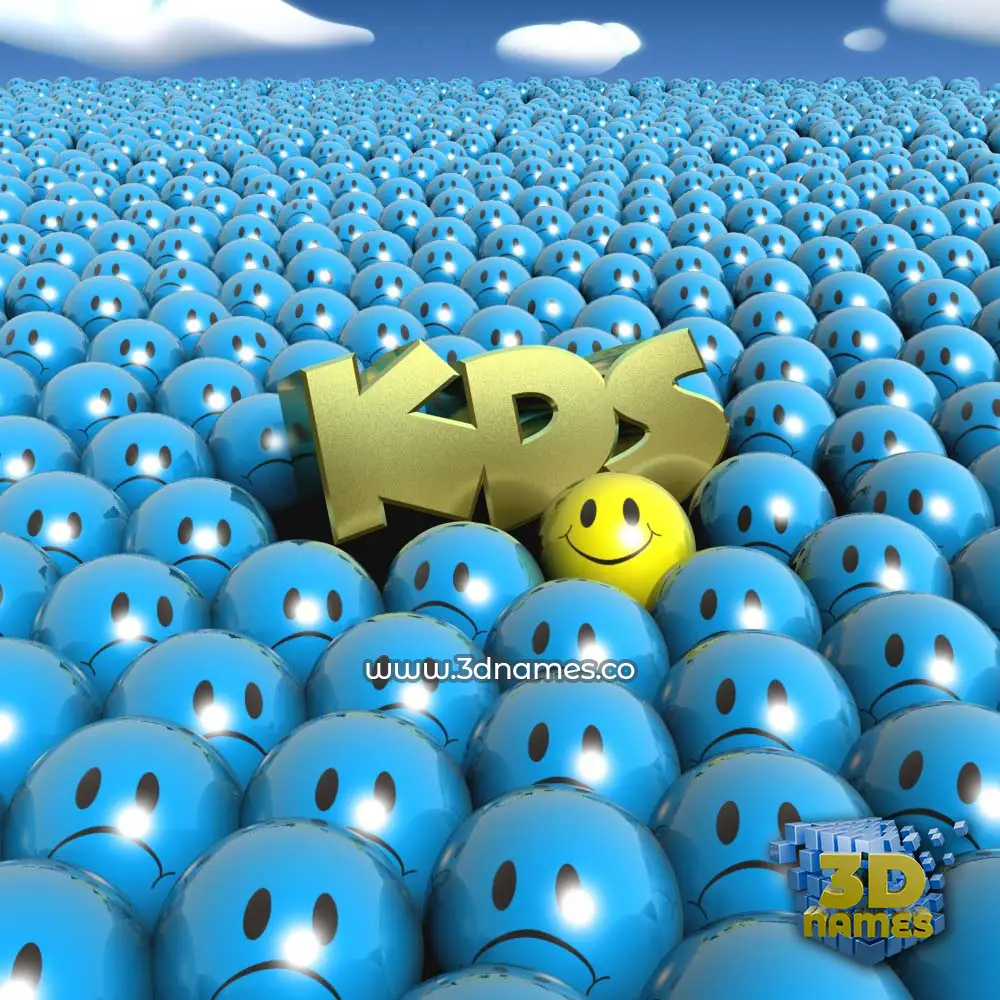 kds in Special Smileys style - 3D name wallpaper