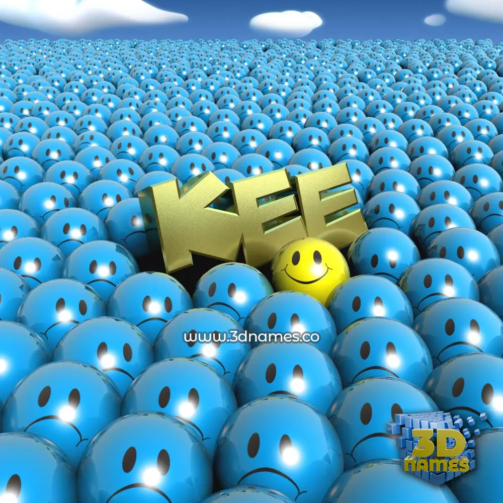 kee in Special Smileys style - 3D name wallpaper