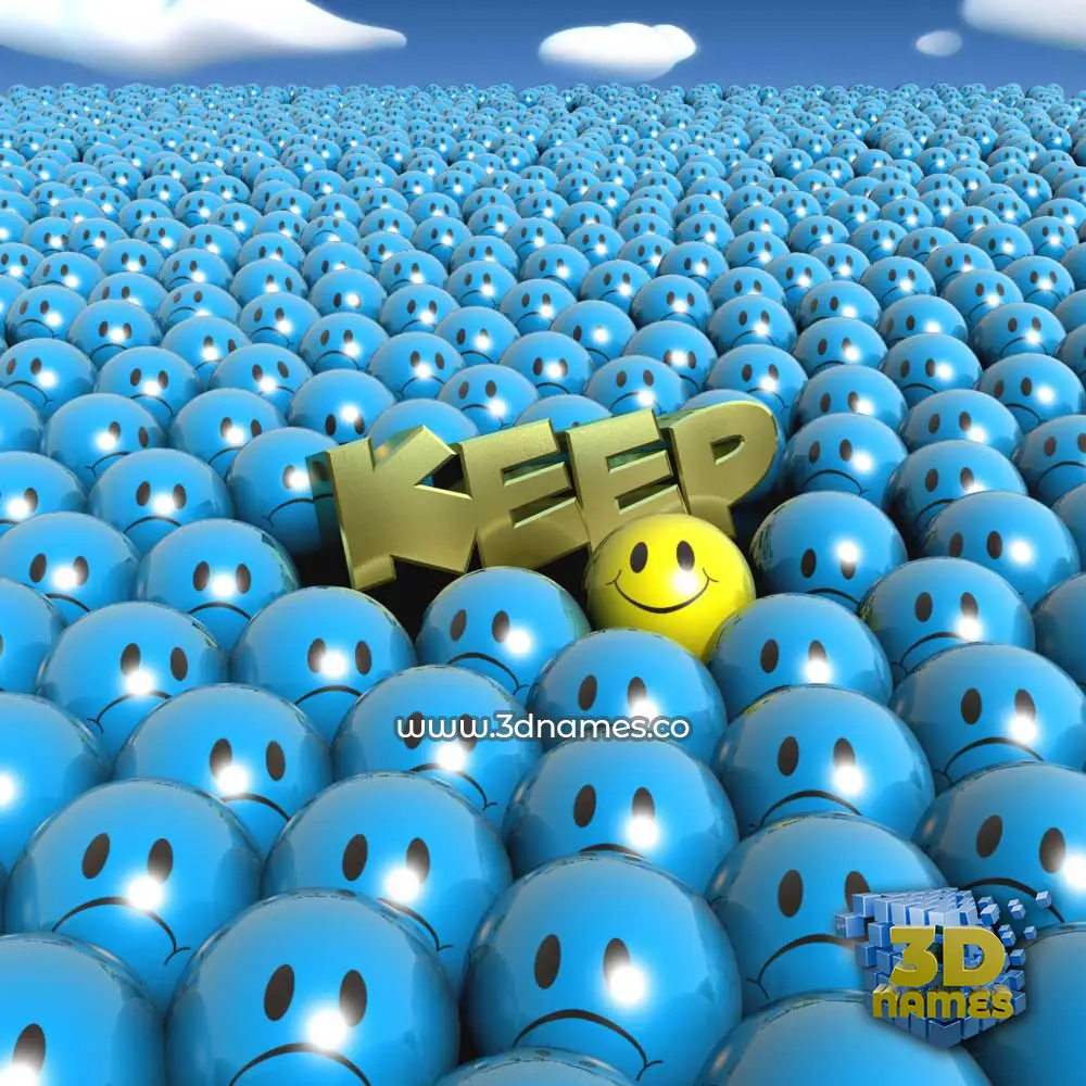 keep in Special Smileys style - 3D name wallpaper