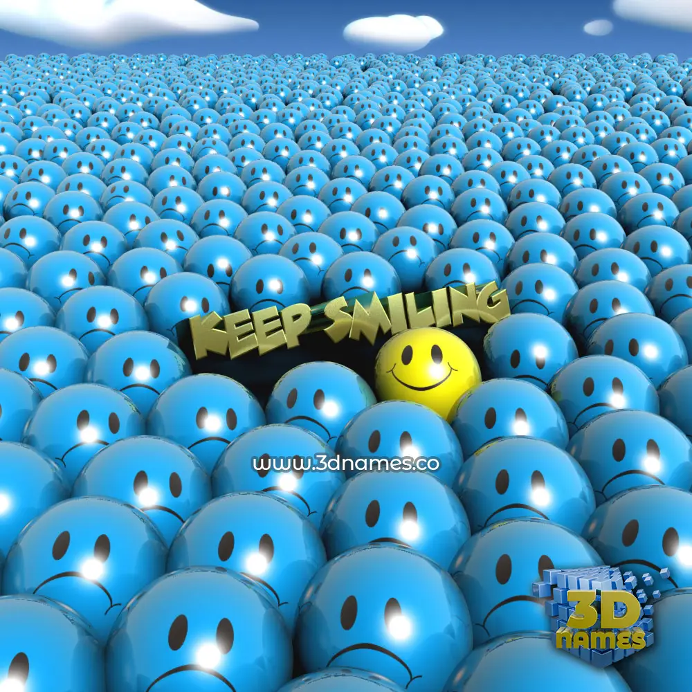keep smiling in Special Smileys style - 3D name wallpaper