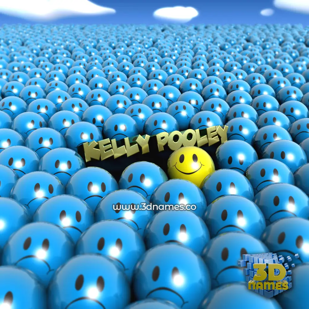 kelly pooley in Special Smileys style - 3D name wallpaper