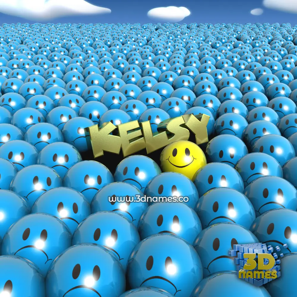 kelsy in Special Smileys style - 3D name wallpaper