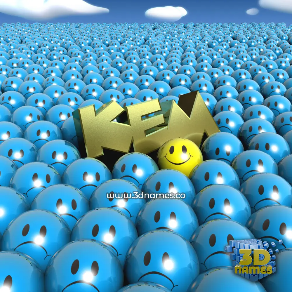 kem in Special Smileys style - 3D name wallpaper