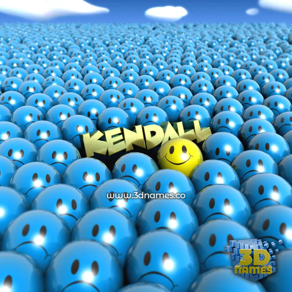 kendall in Special Smileys style - 3D name wallpaper
