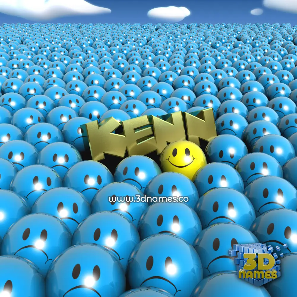 kenn in Special Smileys style - 3D name wallpaper
