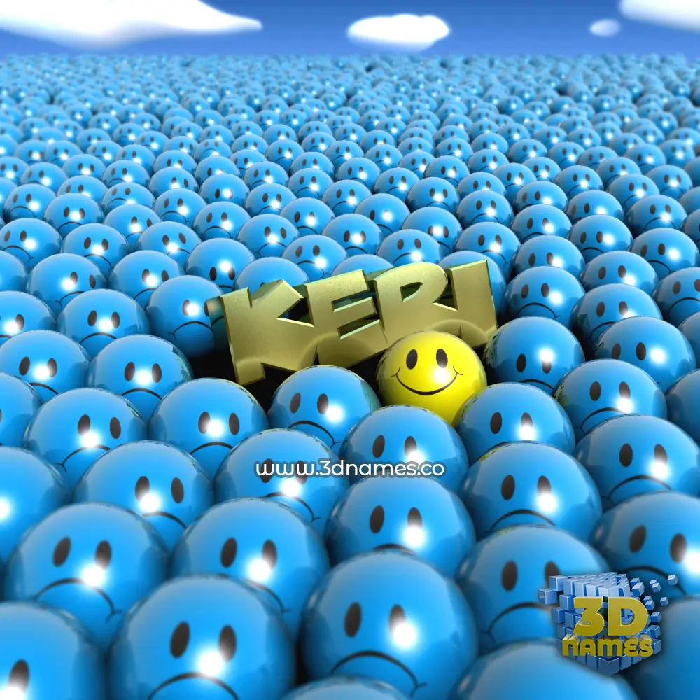 keri in Special Smileys style - 3D name wallpaper