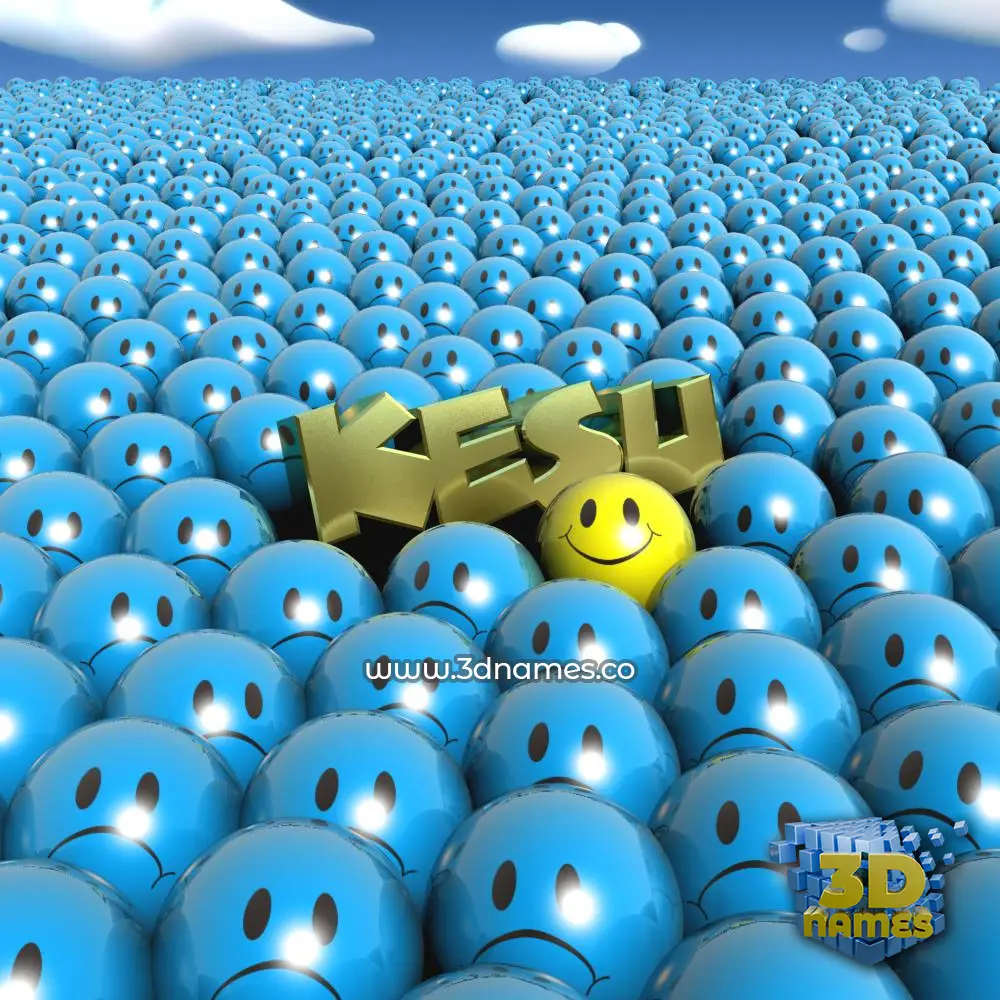 kesu in Special Smileys style - 3D name wallpaper