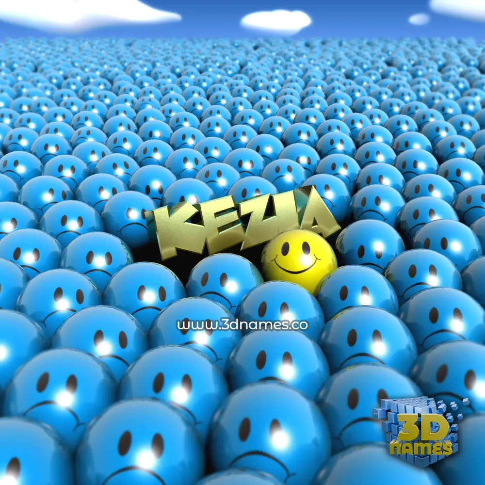kezia in Special Smileys style - 3D name wallpaper