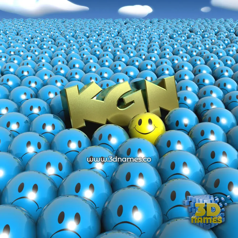 kgn in Special Smileys style - 3D name wallpaper