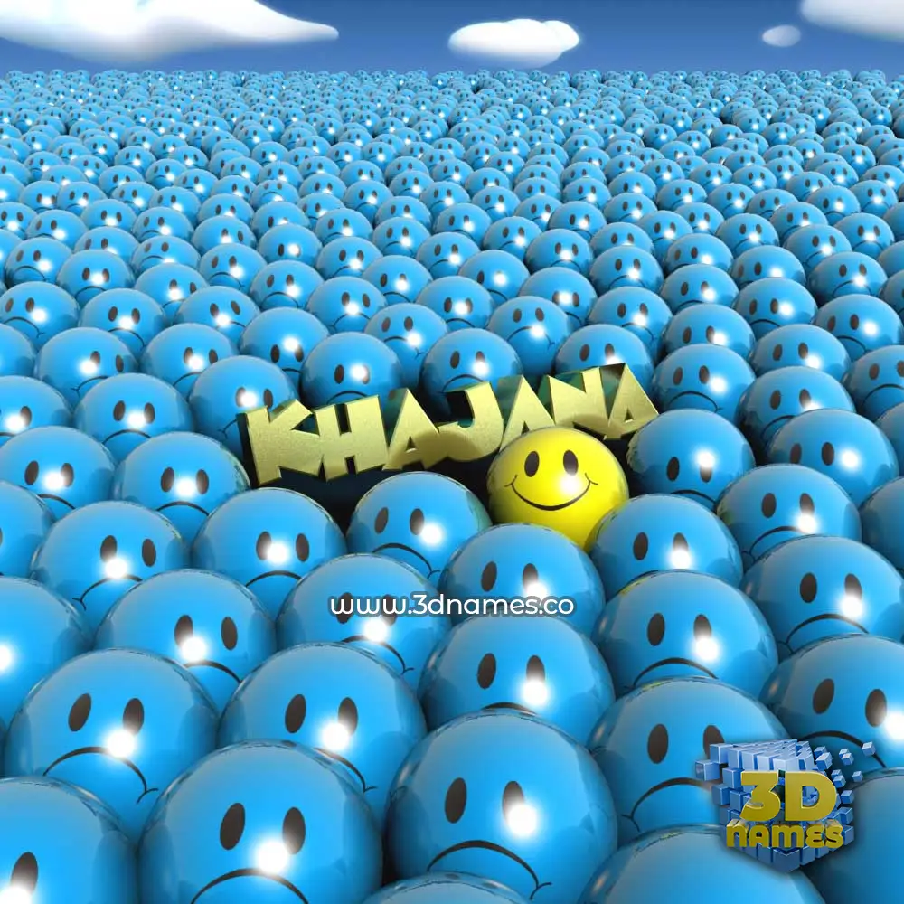 khajana in Special Smileys style - 3D name wallpaper