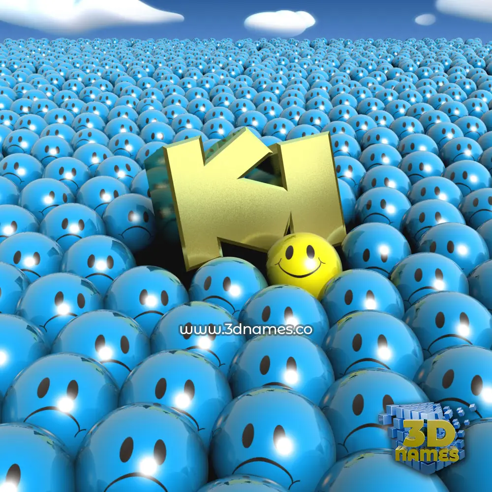ki in Special Smileys style - 3D name wallpaper