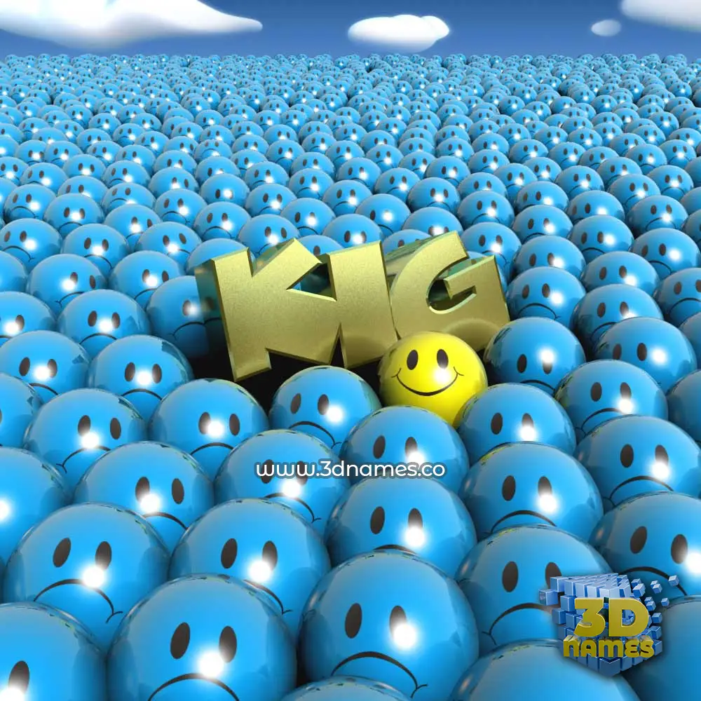 kig in Special Smileys style - 3D name wallpaper