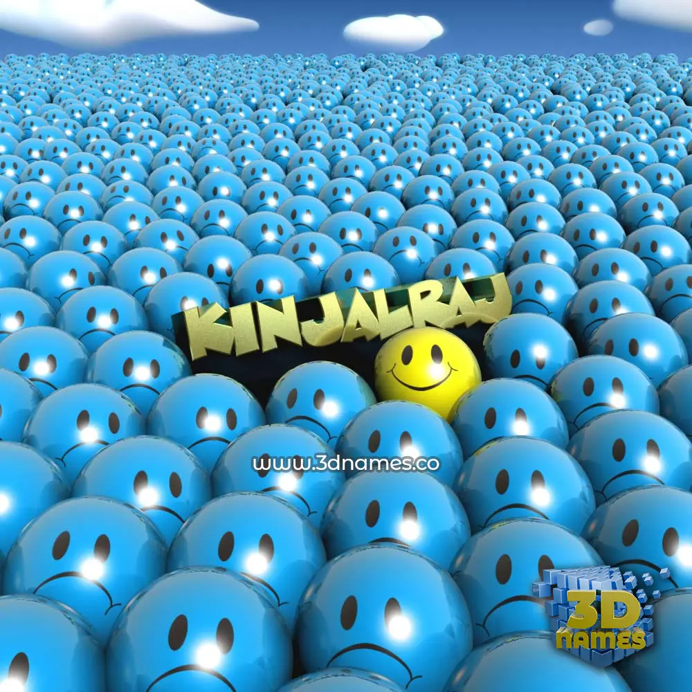 kinjalraj in Special Smileys style - 3D name wallpaper