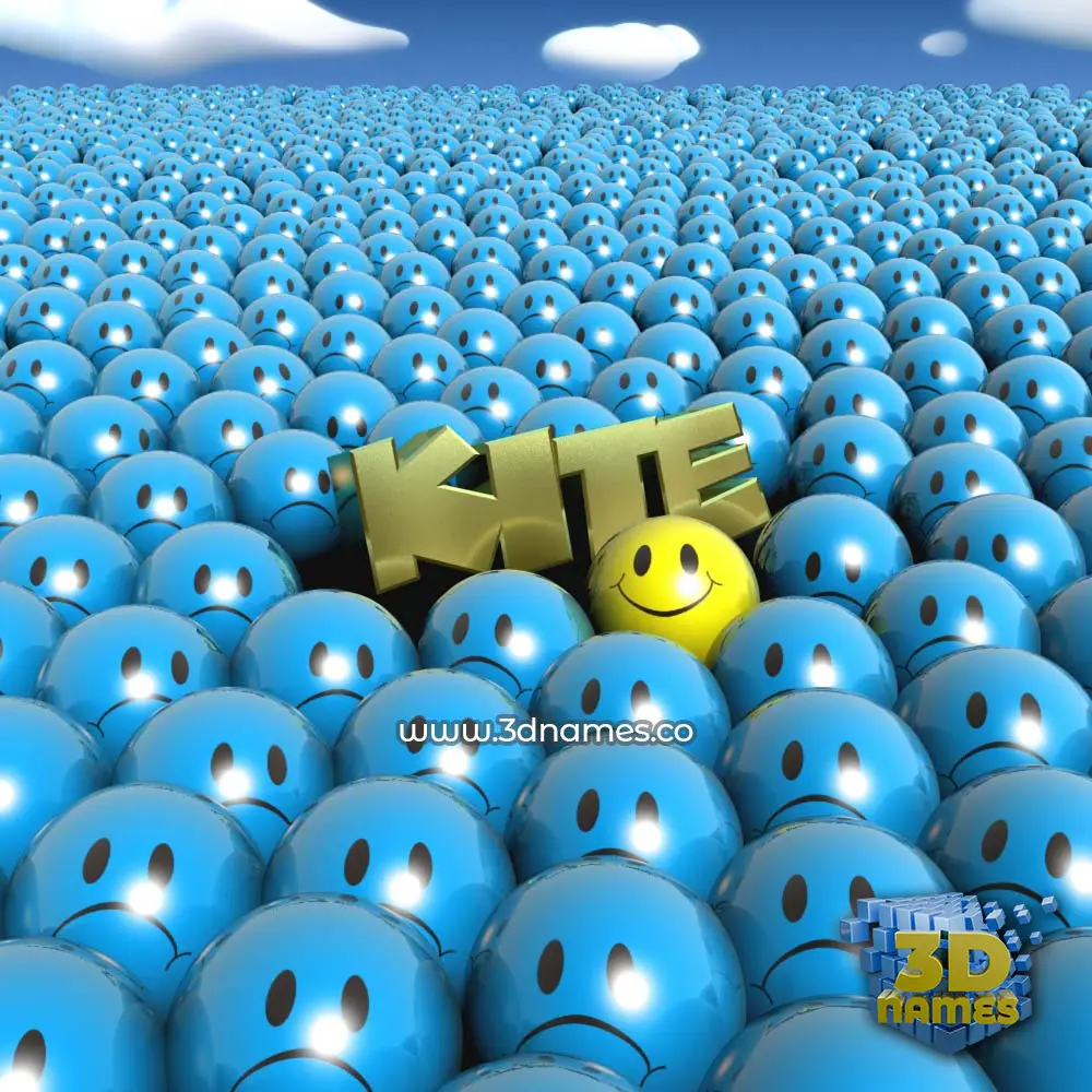 kite in Special Smileys style - 3D name wallpaper