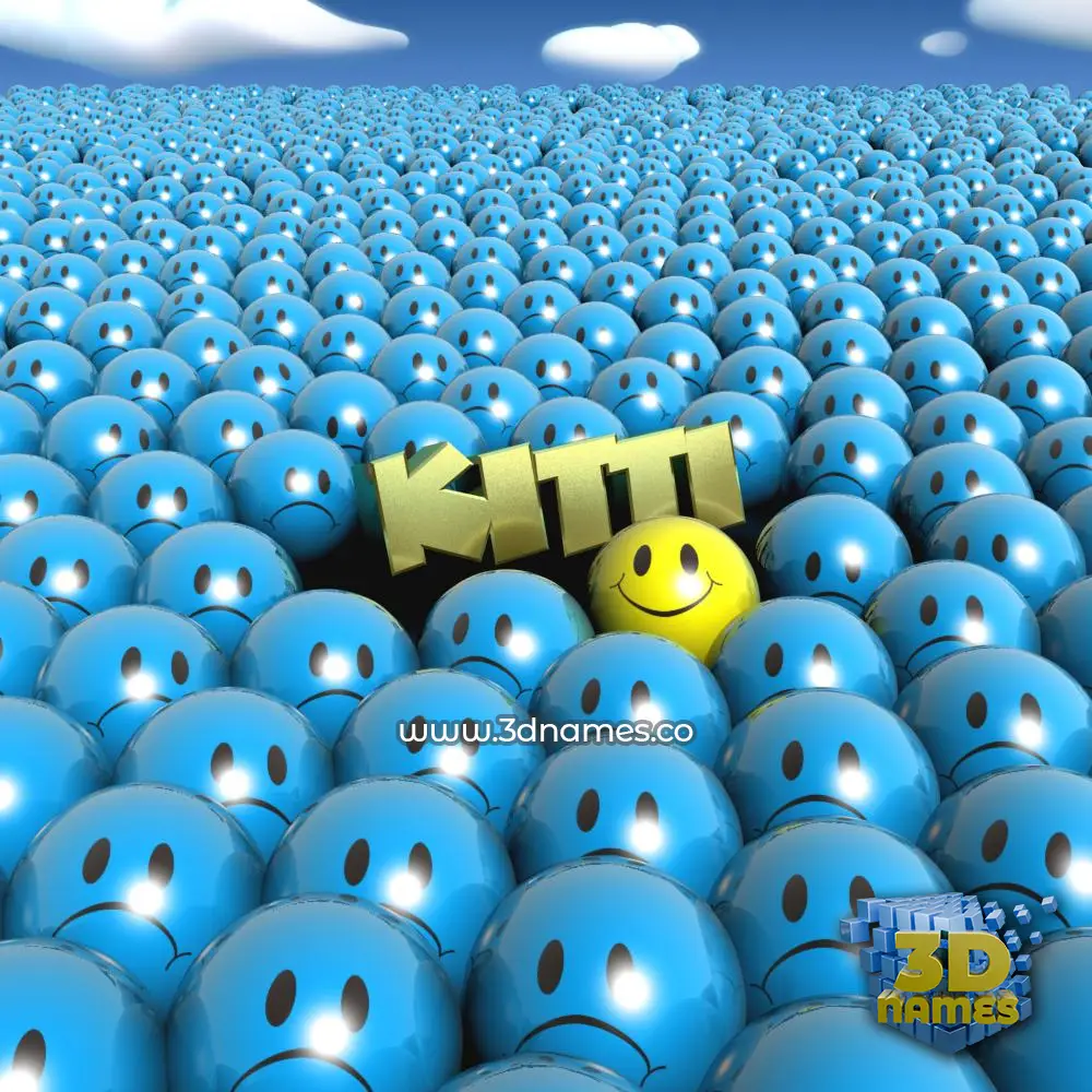 kitti in Special Smileys style - 3D name wallpaper