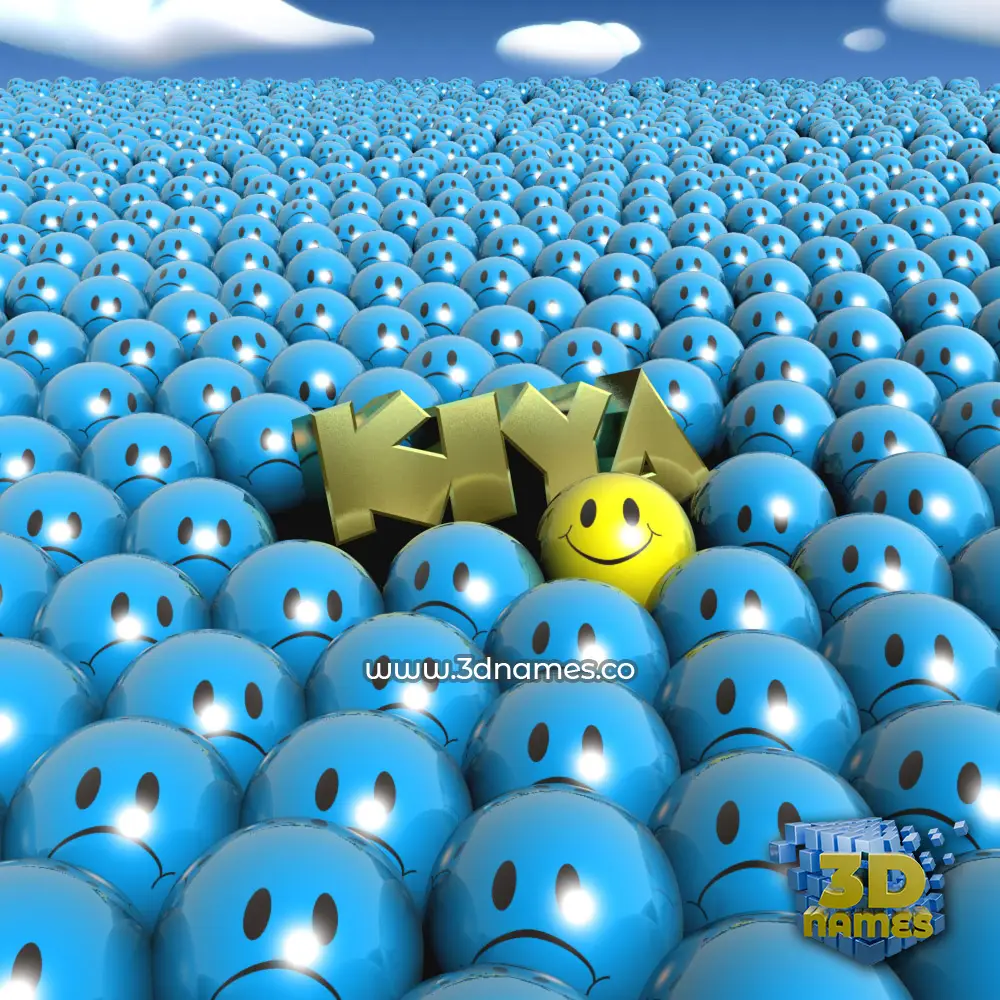 kiya in Special Smileys style - 3D name wallpaper