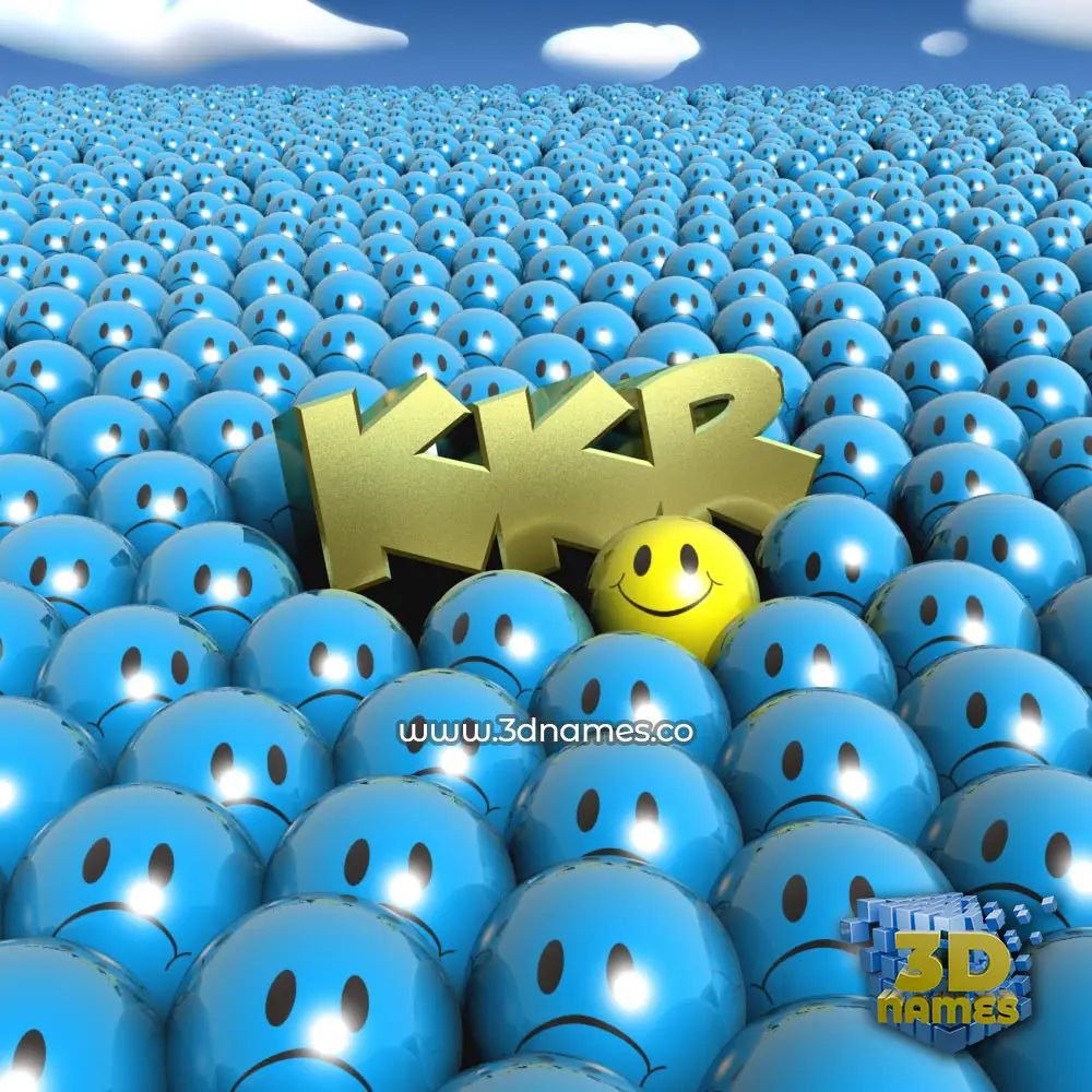 kkr in Special Smileys style - 3D name wallpaper