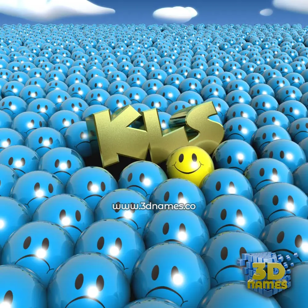 kls in Special Smileys style - 3D name wallpaper
