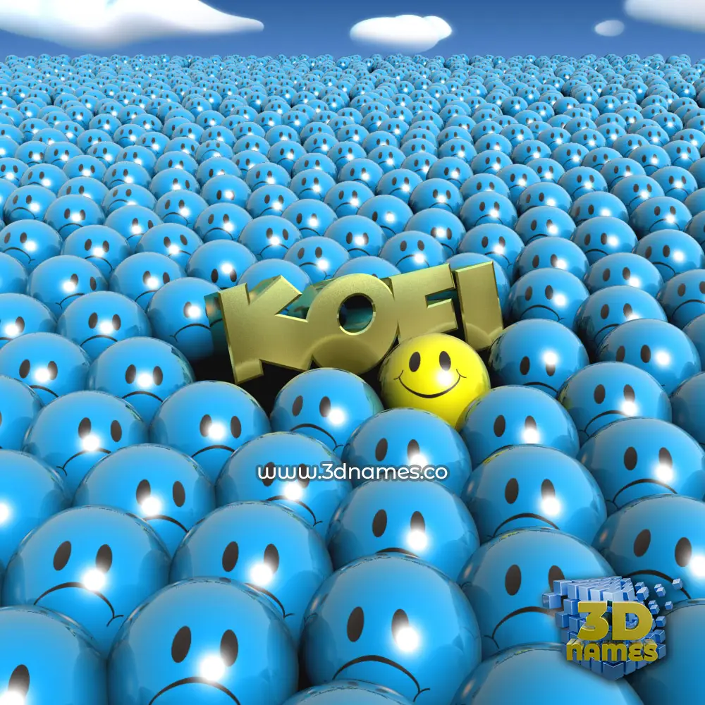 kofi in Special Smileys style - 3D name wallpaper