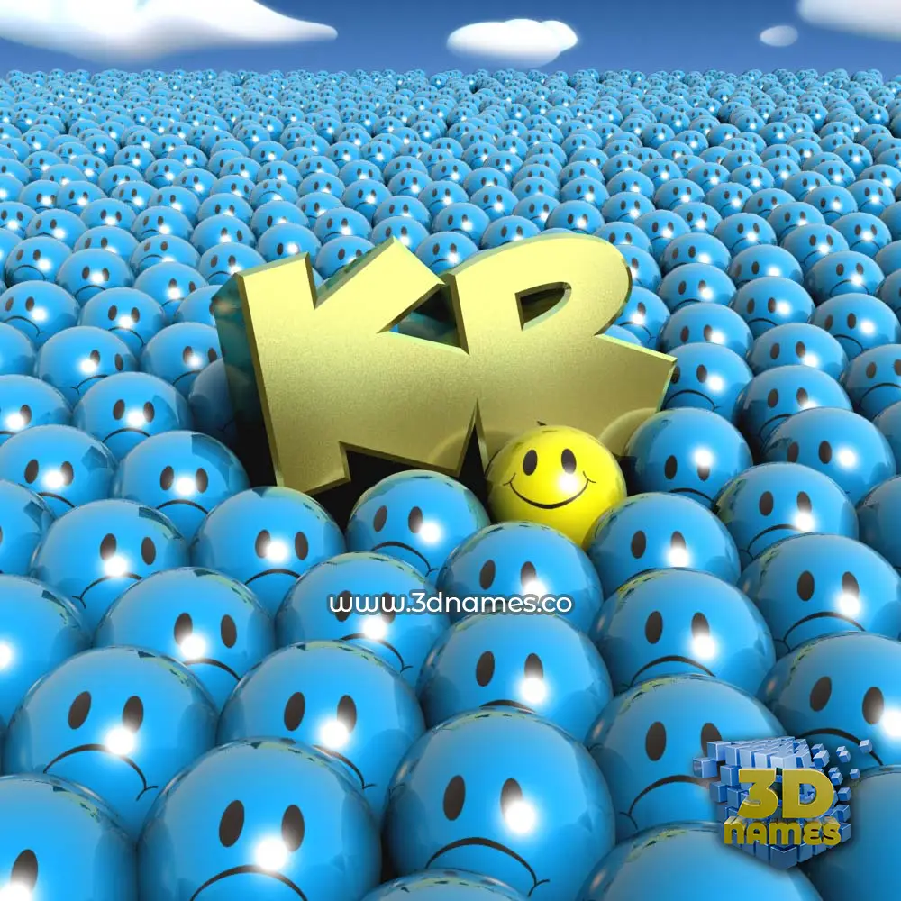 kr in Special Smileys style - 3D name wallpaper