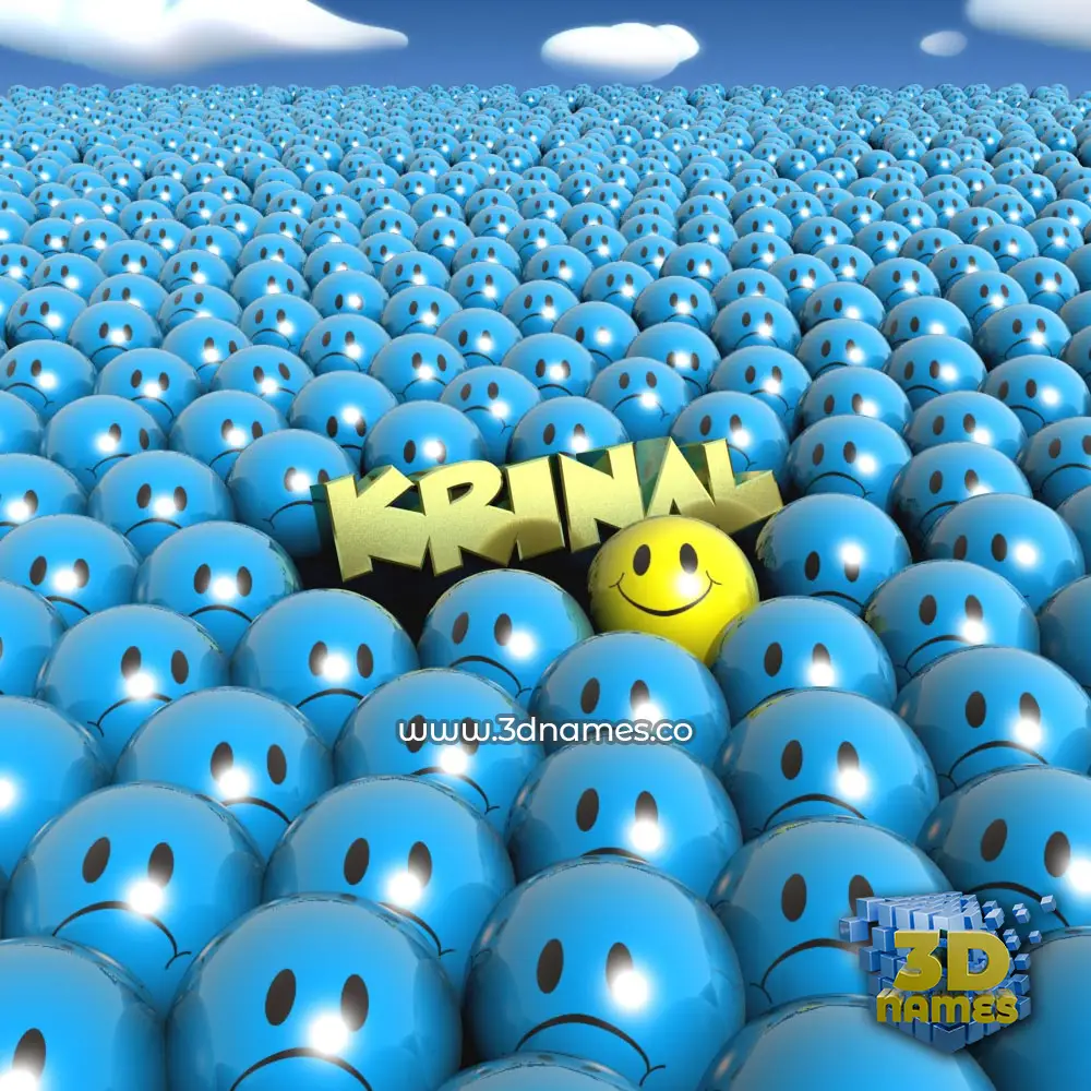 krinal in Special Smileys style - 3D name wallpaper