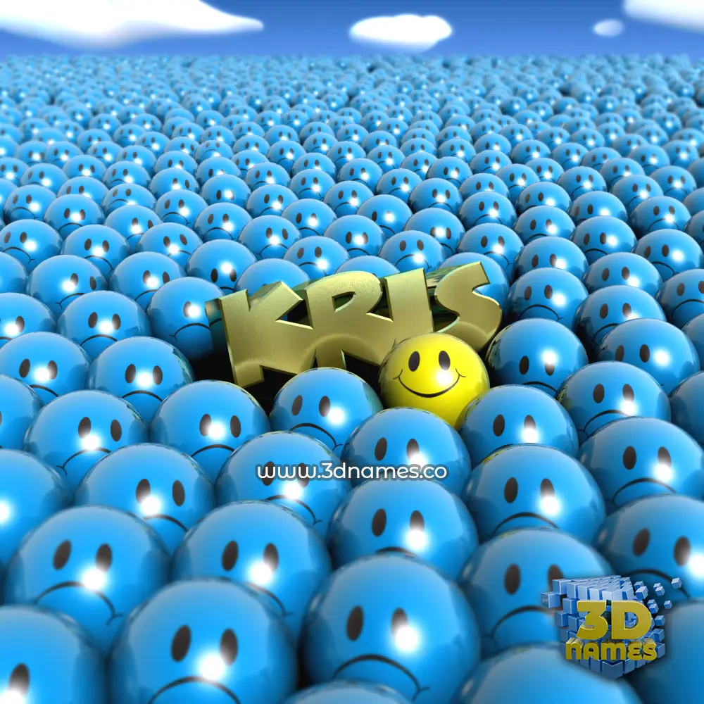 kris in Special Smileys style - 3D name wallpaper