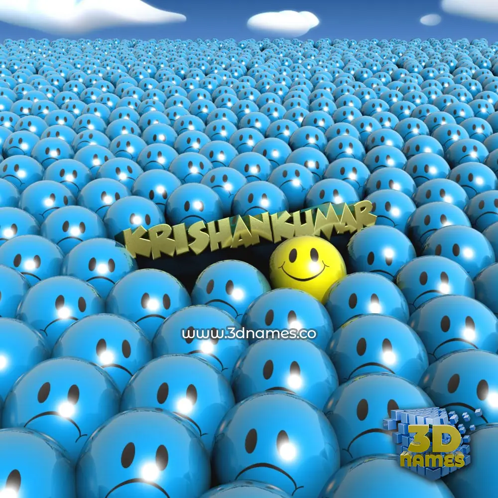 krishankumar in Special Smileys style - 3D name wallpaper